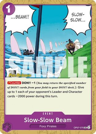 Slow-Slow Beam (OP07-075) - 500 Years in the Future Pre-Release Cards-1