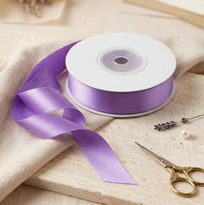 30 Meter Double Face Lavender #463 Ribbon Roll-1