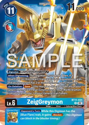 ZeigGreymon (2024 Regionals Finalist) (BT11-031) - Dimensional Phase Foil-1