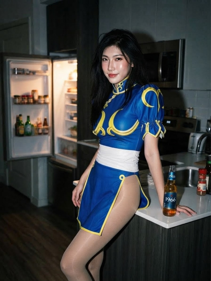 【DISCONTINUED】Chun-Li Inspired Cosplay Bodysuit Set with Detachable Skirt & Accessories-12