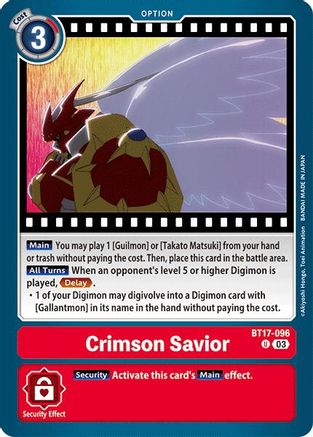 Crimson Savior (BT17-096) - Secret Crisis-1