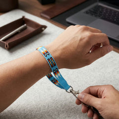 Blue Native American Style Wrist Lanyard-3