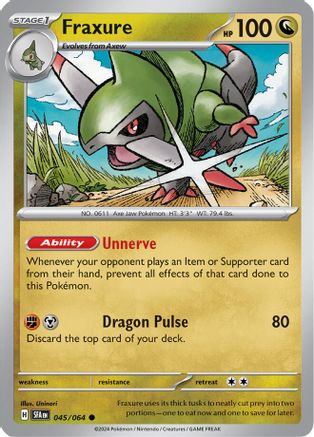 Fraxure - 045/064 45 - SV Shrouded Fable Reverse Holofoil-1