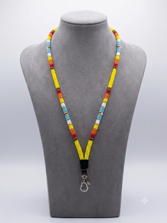 Round Beaded Lanyard(Yellow)-3