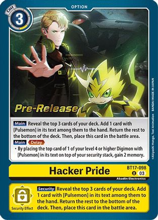 Hacker Pride (BT17-098) - Secret Crisis Pre-Release Cards Foil-1