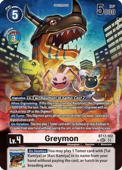 Greymon (Alternate Art) (BT17-102) - Secret Crisis Foil-1