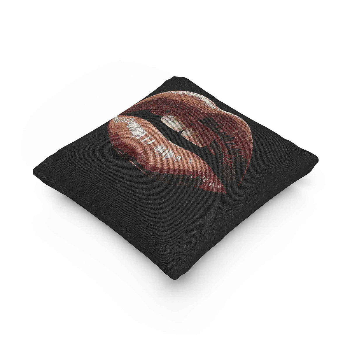 Kiss Design Woven Pillow | Lip Print Accent Pillow-8