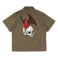 Welcome 'Nephilim Zip Twill' Work Shirt - Stone-2