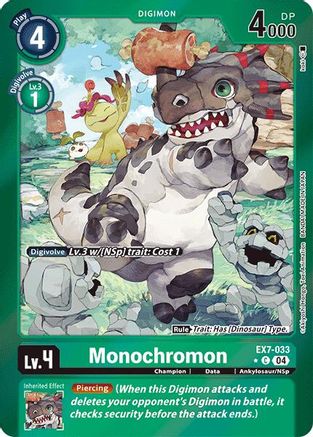 Monochromon (Foil) (EX7-033) - Digimon LIBERATOR Foil-1