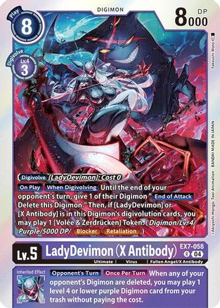 LadyDevimon (X Antibody) (EX7-058) - Digimon LIBERATOR Foil-1