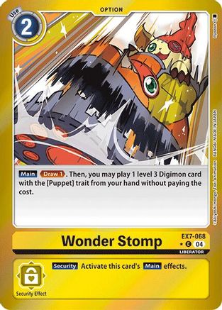 Wonder Stomp (Foil) (EX7-068) - Digimon LIBERATOR Foil-1