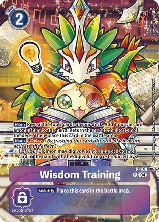 Wisdom Training (Starter Deck 18 Exclusive) (P-108) - Digimon Promotion Cards Foil-1