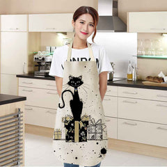 European and American cartoon cute cat apron-4