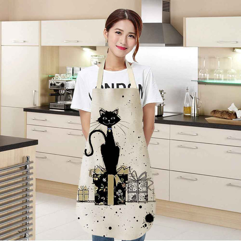 European and American cartoon cute cat apron-4
