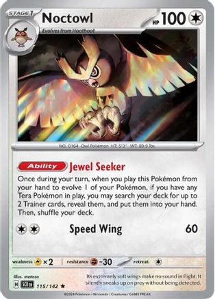 Noctowl 115 - SV07 Stellar Crown Reverse Holofoil-1