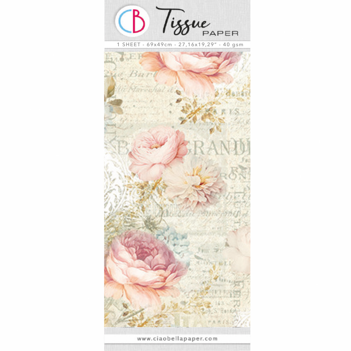 Tissue Paper cm69x49 27,66"x19,29” Queen Alexandra-1
