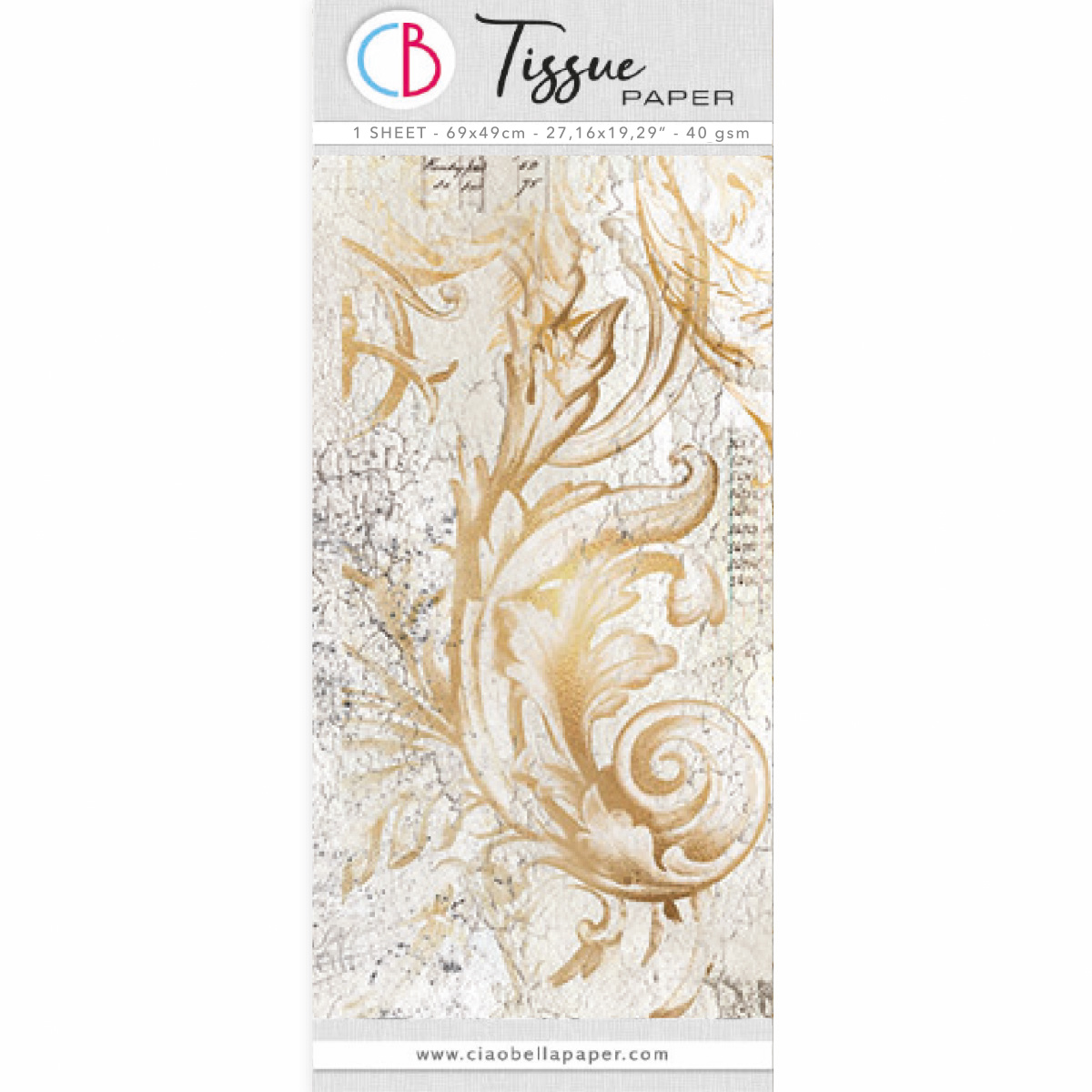 Tissue Paper cm69x49 27,66"x19,29”Golden Age-1