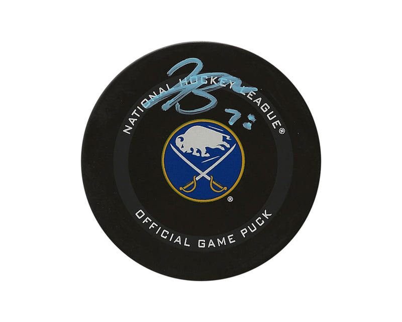 Palet officiel des Sabres de Buffalo, autographié par Jacob Bryson-1