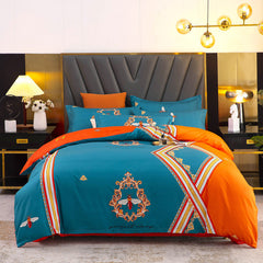 Brushed Floral Winter Bedding Set-21