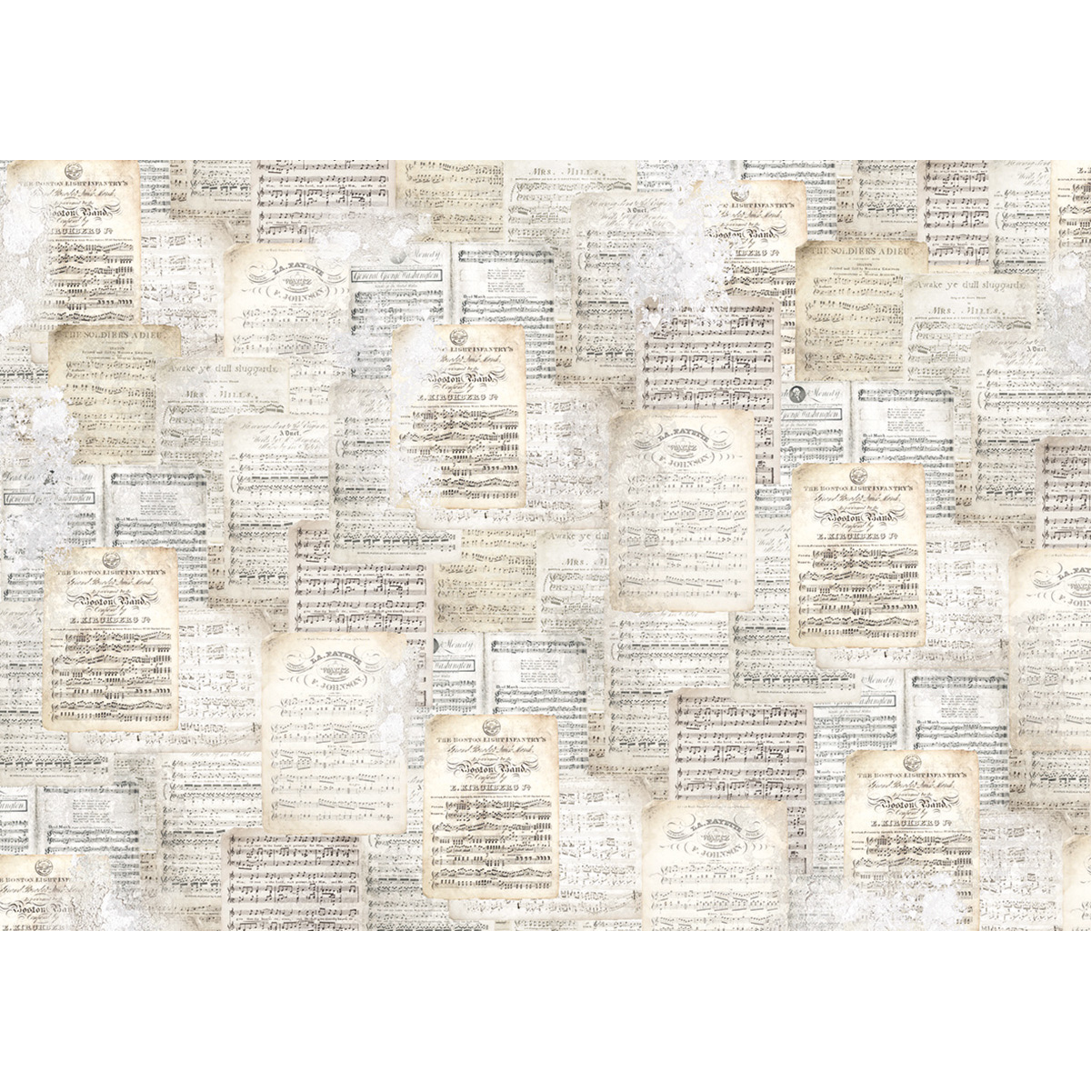 Papel de seda 69x49 cm 27,66"x19,29" partitura vintage-2
