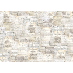 Papel de seda 69x49 cm 27,66"x19,29" partitura vintage-2
