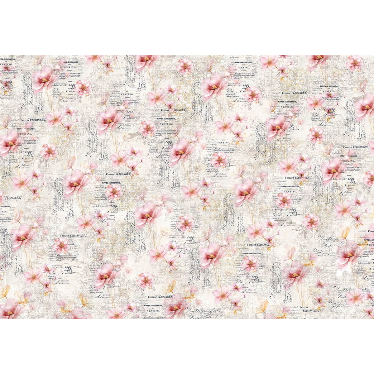 Papel de seda 69x49 cm 27,66”x19,29” Aroma de flores-2