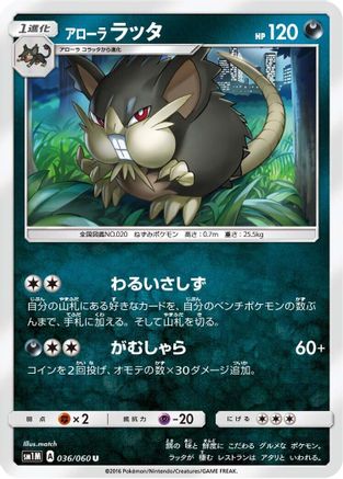 [JP] Alolan Raticate (036/060) - SM1M Collection Moon-1