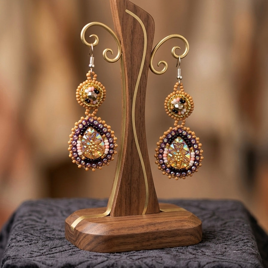 Drop Beaded Earrings gold collection-5