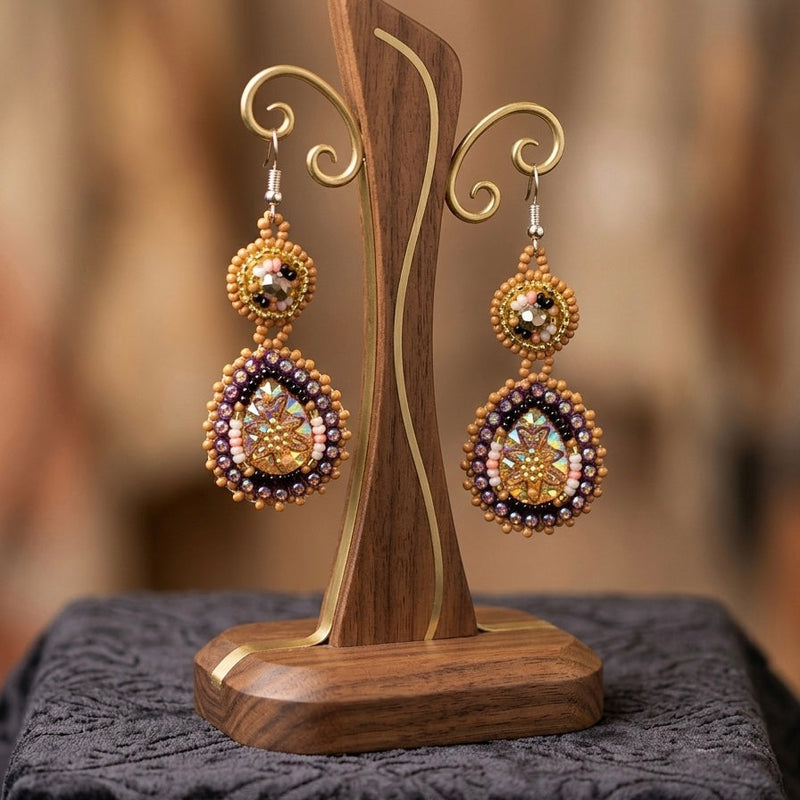 Drop Beaded Earrings gold collection-5