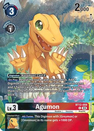 Agumon - BT12-059 (Legend Pack 2024) (BT12-059) - Across Time Foil-1