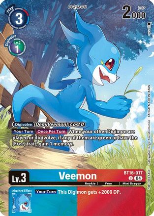 Veemon (Legend Pack 2024) (BT16-017) - Beginning Observer Foil-1