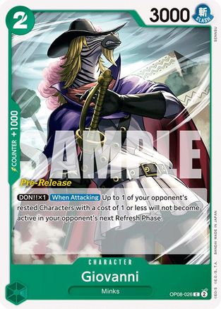 Giovanni (OP08-026) - Two Legends Pre-Release Cards-1