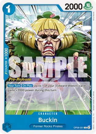 Buckin (OP08-051) - Two Legends Pre-Release Cards-1