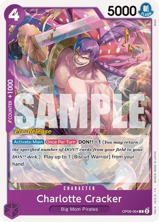 Charlotte Cracker (OP08-064) - Two Legends Pre-Release Cards-1
