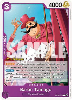 Baron Tamago (OP08-070) - Two Legends Pre-Release Cards-1