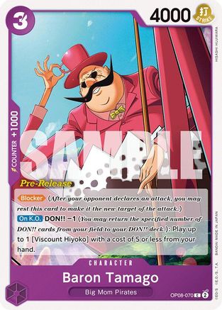 Baron Tamago (OP08-070) - Two Legends Pre-Release Cards-1