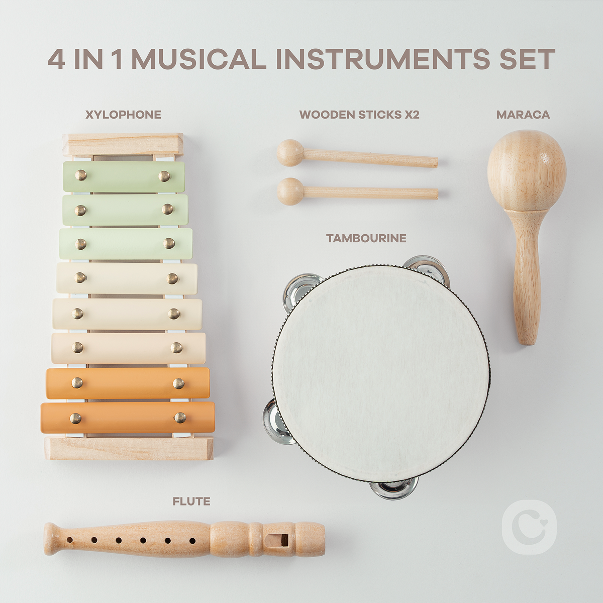 Comfy Cubs - 4-Piece Kids Musical Instruments - Ages 2+-6
