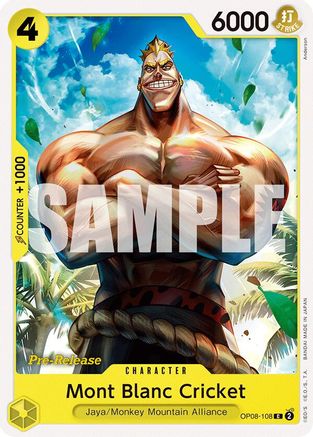 Mont Blanc Cricket (OP08-108) - Two Legends Pre-Release Cards-1