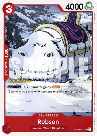 Robson (OP08-013) - Two Legends Pre-Release Cards-1