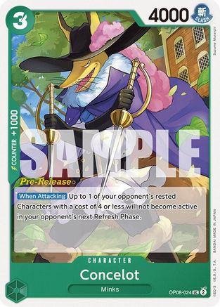 Concelot (OP08-024) - Two Legends Pre-Release Cards-1