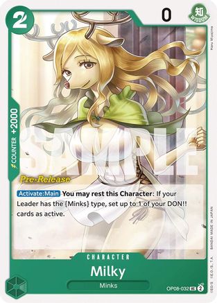Milky (OP08-032) - Two Legends Pre-Release Cards-1