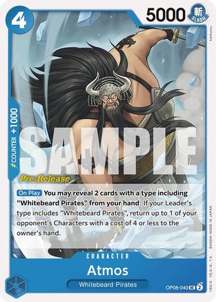 Atmos (OP08-040) - Two Legends Pre-Release Cards-1