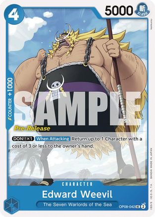 Edward Weevil (OP08-042) - Two Legends Pre-Release Cards-1