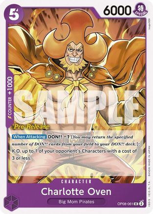 Charlotte Oven (OP08-061) - Two Legends Pre-Release Cards-1