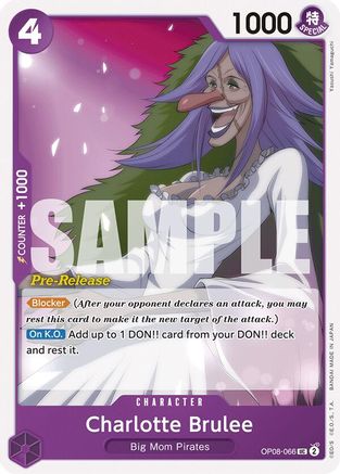 Charlotte Brulee (OP08-066) - Two Legends Pre-Release Cards-1