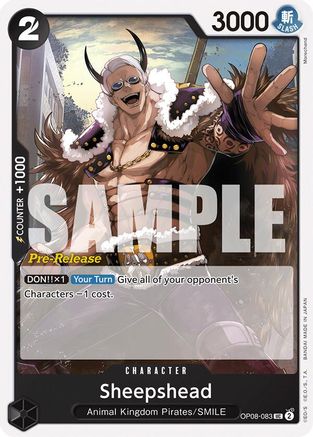 Sheepshead (OP08-083) - Two Legends Pre-Release Cards-1