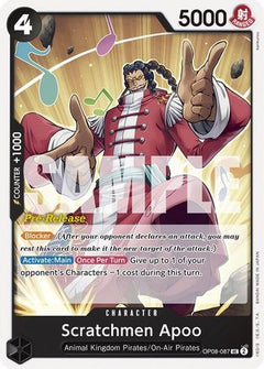 Scratchmen Apoo (OP08-087) - Two Legends Pre-Release Cards-1