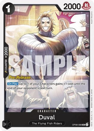 Duval (OP08-088) - Two Legends Pre-Release Cards-1