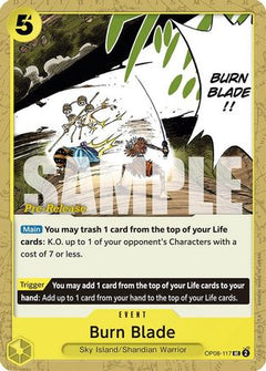 Burn Blade (OP08-117) - Two Legends Pre-Release Cards-1