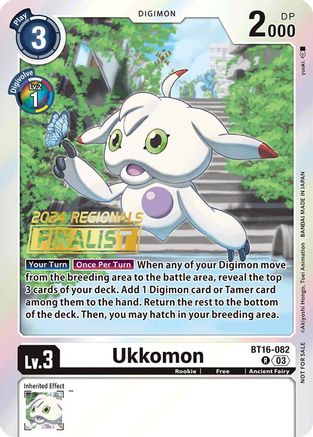 Ukkomon (2024 Regionals Finalist) (BT16-082) - Beginning Observer Foil-1
